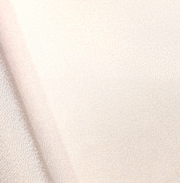 Solid Off-White Crepe, Vintage Kimono Silk from Japan By the Yard, #151