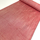 Red and Cream Slubby-Textured Kimono Silk from Japan By the Yard, #152