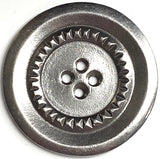 Piecrust Wheel Large Danforth Pewter 2 Hole Button, 1-3/8"  USA Made, #FJ-180