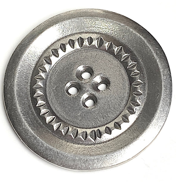 New Markdown, Danforth Pewter Large Heavy 4-Hole Button, 1-3/8"  USA Made #FJ-180