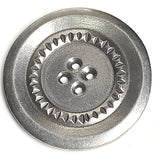 Piecrust Wheel Large Danforth Pewter 2 Hole Button, 1-3/8"  USA Made, #FJ-180
