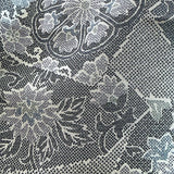 Faux Patchwork Vintage Kimono Silk Crepe Print from Japan, Grays/White Drapey, Thin, By the Yard, #154