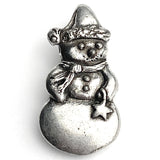Snowman Danforth Pewter Button, 1" USA Made, #FJ-181