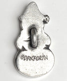 Snowman Danforth Pewter Button, 1" USA Made, #FJ-181