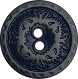 Black, Barely Blue 2-Hole Metal Button 5/8" / 16mm   #SWC-71