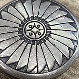 Set of 4, Vintage Sterling Silver Button Covers, Same Flower on Each 3/4" #MV-49