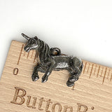 Prancing Unicorn Pewter Charm, 1-1/8" from Green Girl Studios 29mm  #G706