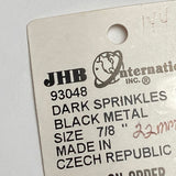 Dark Sprinkles Black Metal Button from JHB 22mm , 7/8" #FJ-184