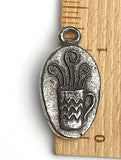 Java - Coffee Pewter Pendant, 1-1/4" from Green Girl Studios 33mm  #G258