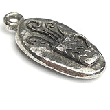 Java - Coffee Pewter Pendant, 1-1/4" from Green Girl Studios 33mm  #G258
