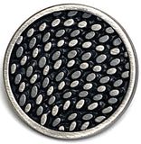 Dashes 2-Tone Metal Button 7/8" from JHB 22mm, Shank Back #FJ-186