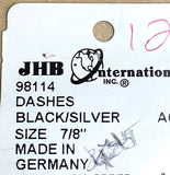 Dashes 2-Tone Metal Button 7/8" from JHB 22mm, Shank Back #FJ-186