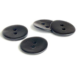 Re-Stocked, Black Velvet Agoya Shell 9/16"-5/8" 2-Hole Button, Pack of 24   #SK-1206-24
