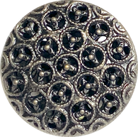 BULK DEAL, 33 buttons 11/16" Delicate Grid Dark Shank Back Button from JHB, 18mm  #FJ-187
