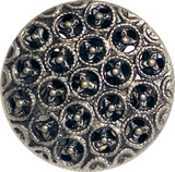 BULK DEAL, 33 buttons 11/16" Delicate Grid Dark Shank Back Button from JHB, 18mm  #FJ-187
