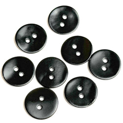 Black Velvet Agoya Shell 9/16" - 5/8" 2-hole Button, Pack of 8 for $7.20   #SK-1206