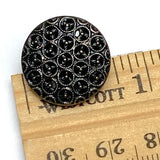 BULK DEAL, 33 buttons 11/16" Delicate Grid Dark Shank Back Button from JHB, 18mm  #FJ-187