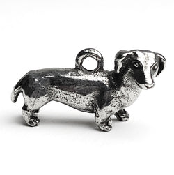 Dachsund Pewter Dog Charm/Pendant 1" from Green Girl Studios 25mm   #G532