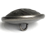 Metal-Look Charcoal Baroque Button from Italy, 7/8"  PACK OF 4 BUTTONS #FJ-188