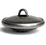 Metal-Look Charcoal Baroque Button from Italy, 7/8"  PACK OF 4 BUTTONS #FJ-188