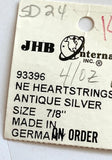 Heartstring from JHB International Metal Button, Pewter-Like, 7/8"  #FJ-189
