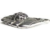 Ladybug Leaf Pewter Charm 1" from Green Girl Studios #G261