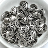 Pack of FOUR Celtic Swirl 5/8" Button from JHB International Metal Shank Back   #FJ-190