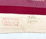 Raspberry 'Shark Skin' Tiny Dot Print Komon Silk, Chirimen Crepe from Japan By the Yard #556