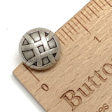 Iron Gate from JHB, 5/8" Antique Silver Metal 16mm Shank Back Button, # FJ-192