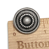 Ranchero from JHB, 7/8" Antique Silver Metal Shank Back Button, # FJ-193