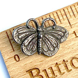 Butterfly Button, Pewter, 15/16" Shank Back, From Green Girl Studios USA  #G329