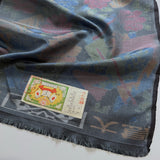 Misted Silver-Blue-Black Impossibly Lustrous Vintage Silk Oshima Tsumugi from Japan By the Yard #557