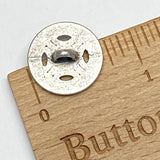 Fenestra Button, 11/16" Silver Metal Shank Back Peek-Through, FOUR BUTTONS   #FJ-196
