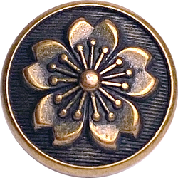 BULK DEAL, 50 Antique Brass Metal Snowflake Buttons, 5/8" 15mm, Shank Back Pack of 50 # FJ-195