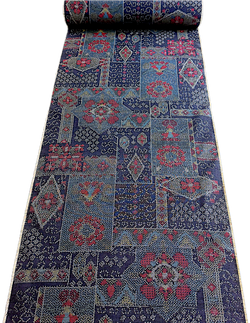 Tapestry-Like Yuki Tsumugi Handwoven Ikat Vintage Kimono Silk from Japan By the Yard #558