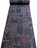 Tapestry-Like Yuki Tsumugi Handwoven Ikat Vintage Kimono Silk from Japan By the Yard #558