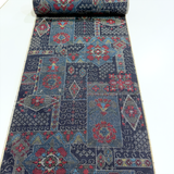 Tapestry-Like Yuki Tsumugi Handwoven Ikat Vintage Kimono Silk from Japan By the Yard #558