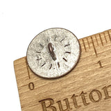 Byzantine Silver-White-Copper Button, 13/16" 20mm Metal, Shank Back FOUR BUTTONS   #FJ-198