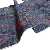 Tapestry-Like Yuki Tsumugi Handwoven Ikat Vintage Kimono Silk from Japan By the Yard #558