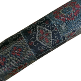 Tapestry-Like Yuki Tsumugi Handwoven Ikat Vintage Kimono Silk from Japan By the Yard #558
