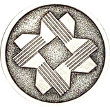 Basket Cross Nickel Silver Shank Back 5/8" 15mm Button  #MV-4