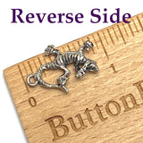 Gecko Lizard Charm/ Pendant 7/8" Pewter, Made in USA, Pack of FIVE  #FJ-199