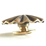Fluted Brass "Santa Fe Daisy" Repousse Concho 3/4" with Chicago Screw Back #SW-38