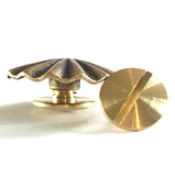 Fluted Brass "Santa Fe Daisy" Repousse Concho 3/4" with Chicago Screw Back #SW-38