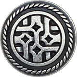 Madrigal Button Silver/Black 13/16" Shank Back Metal, Pack of TWENTY  #FJ-200