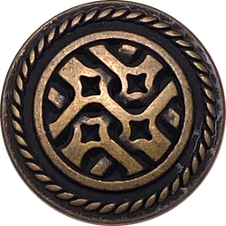 Madrigal Button Brass/Black 13/16" Shank Back Metal, Pack of TWENTY  #FJ-201