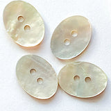 Re-Stocked, Oval Moonrise 11/16" Mother of Pearl Iridescent Button, 18mm Pack of 9 #KB-901