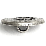 Sun Burst Triangle Almost Round Silver Button, Shank Back 3/4"  Pack of EIGHT #FJ-203