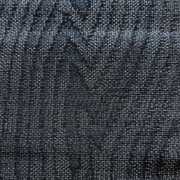 Topo Lightning, Steel Blue-Gray Ikat Vintage Kimono Silk from Japan By the Yard #561