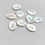 Re-Stocked, Oval Moonrise 11/16" Mother of Pearl Iridescent Button, 18mm Pack of 9 #KB-901